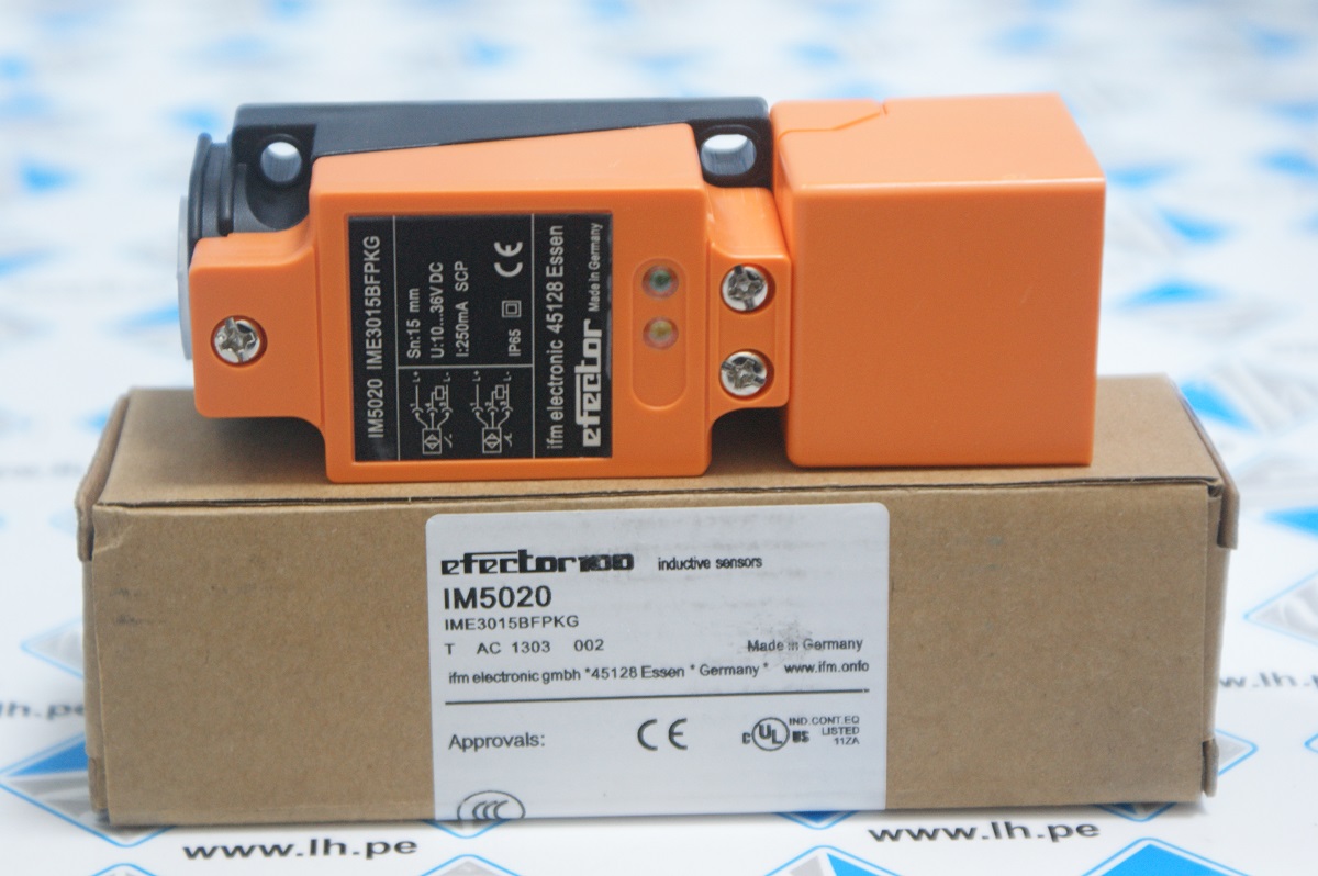 IM5020 IME3015BFPKG               Sensor inductivo, FUERA: PNP / NO + NC, 0-15mm, 10-36VDC